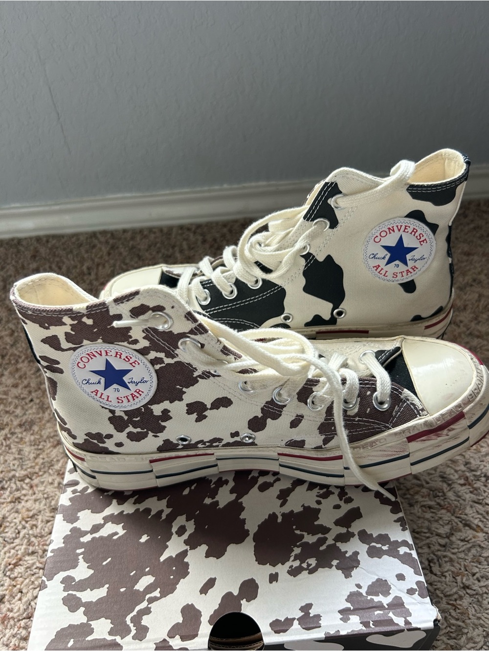 Converse x BRAIN DEAD All Star High Top Cow PRINT Sneakers